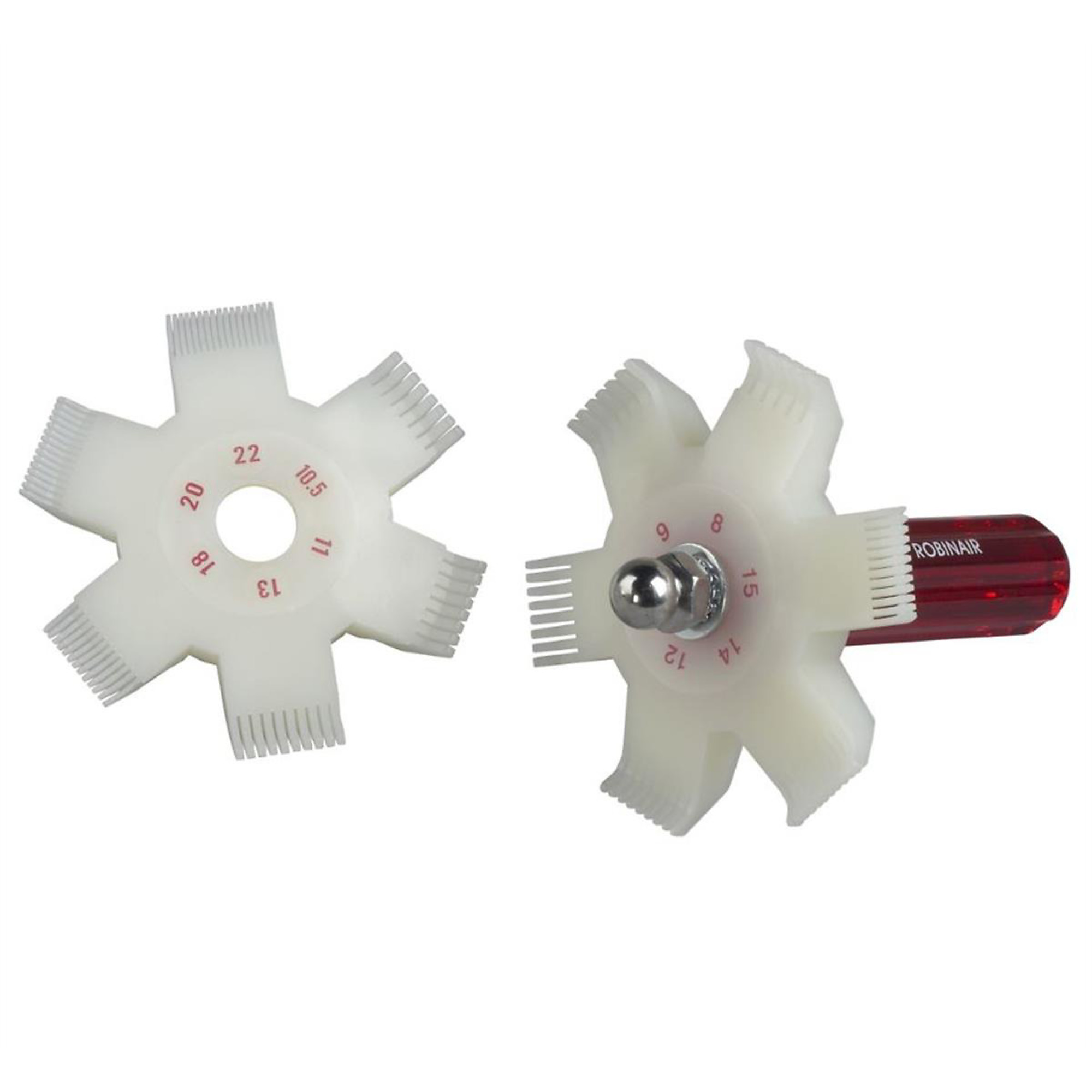 Robinair AC Condenser Fin Comb Straightener Cleaner — 12 Combs, Compact Design, Model# ROB18403